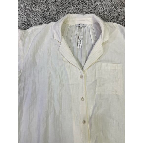 Madewell Lightestspun Cover Up Maxi Shirtdress NWT M Cream Featherweight Relax - Picture 4 of 11